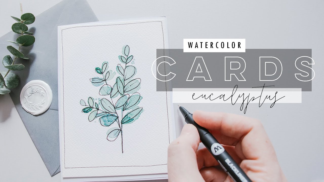 15 Minute Watercolor Cards | Eucalyptus Theme EP 4