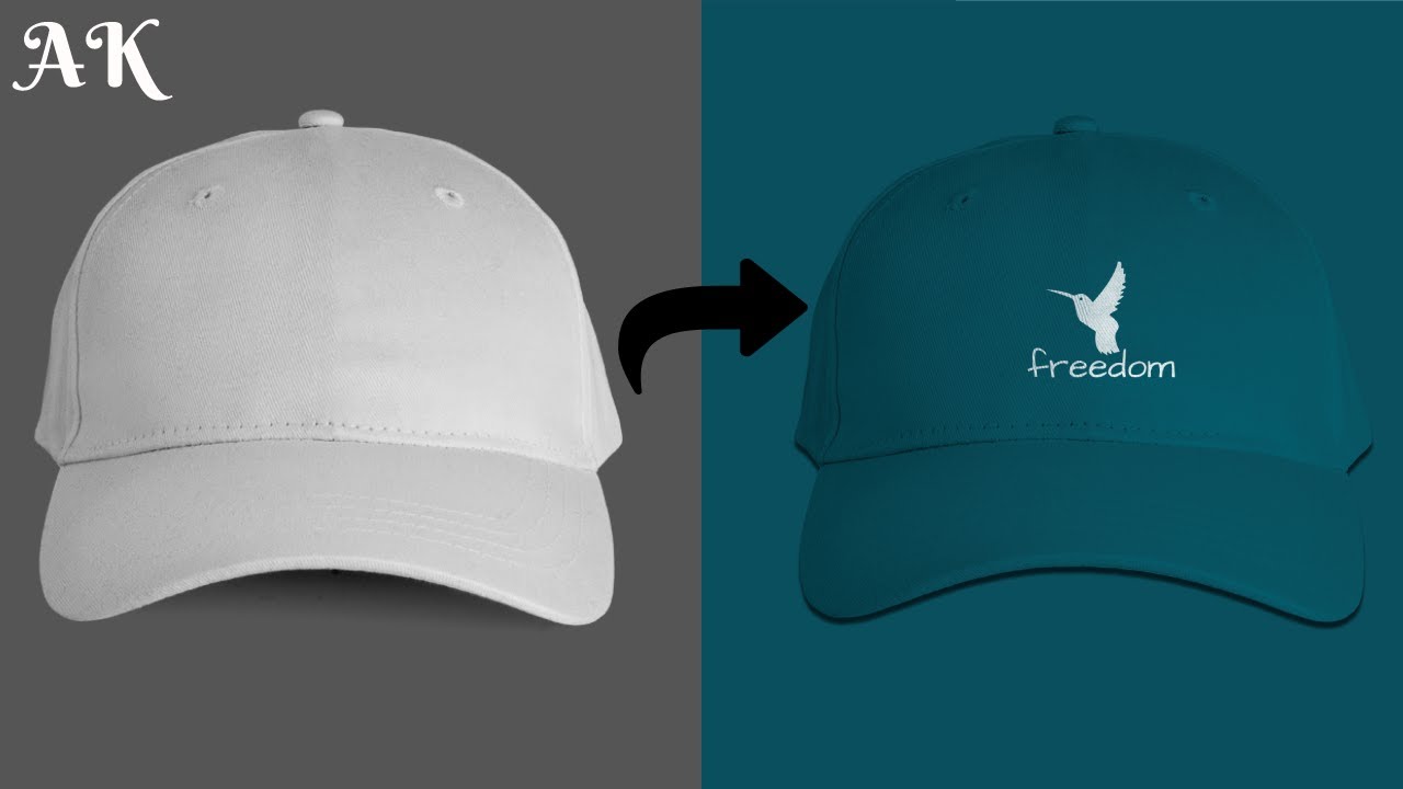 simple way to create a cap mockup design in photopea