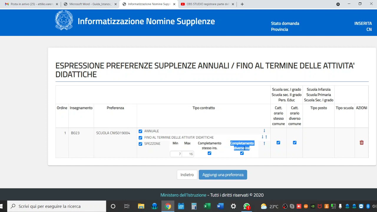 6. GPS - Tutorial per caricamento sedi: Scelta sedi per comune e sostegno