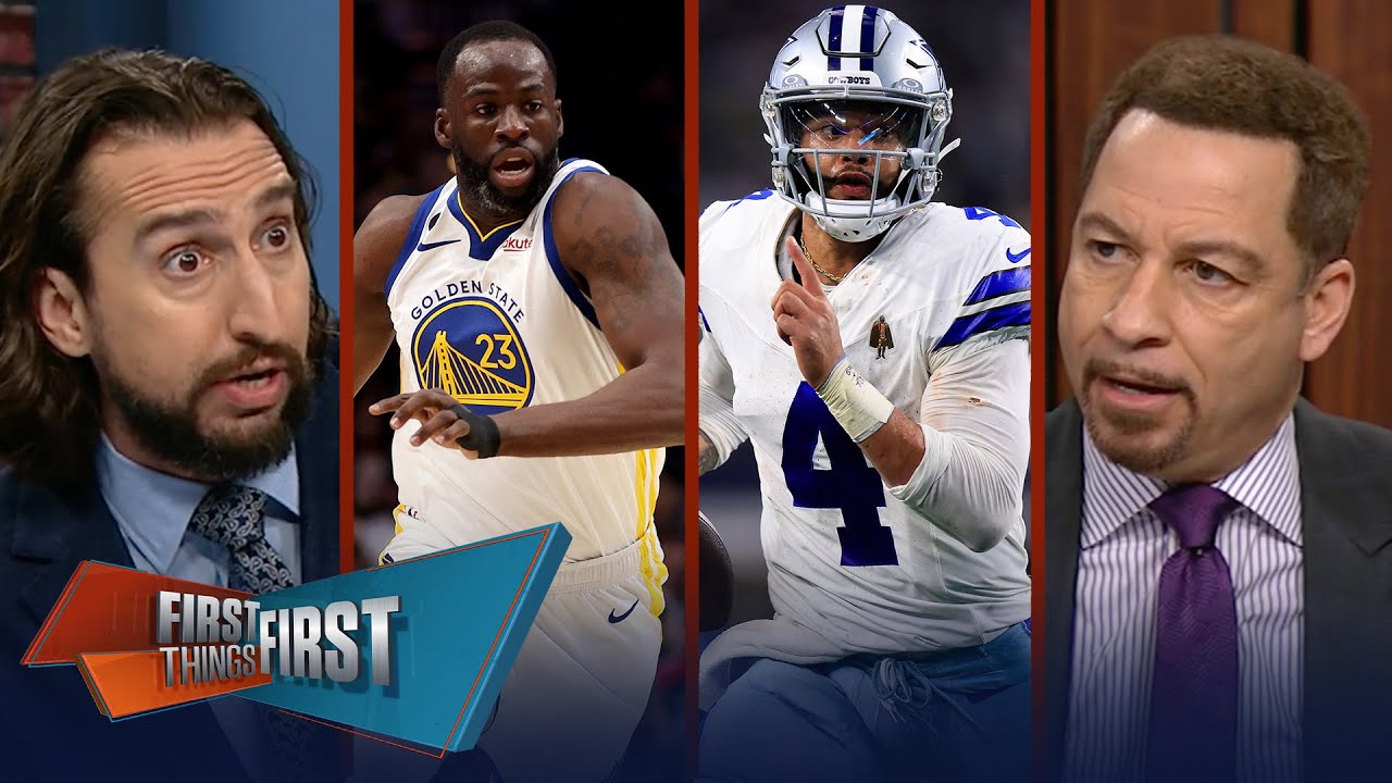 Draymond ejected for striking Nurkić, Bills deemed ‘dangerous’ & Dak’s MVP odds | FIRST THINGS FIRST