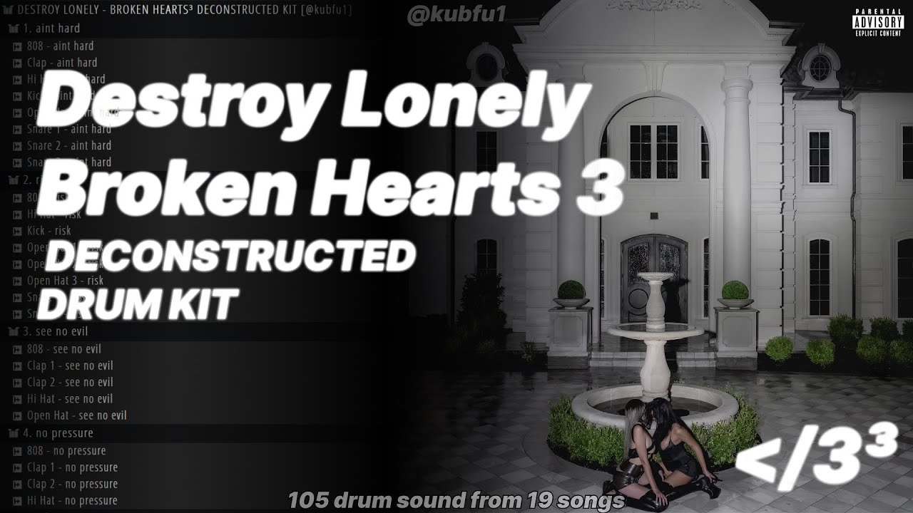 Free Destroy Lonely Broken Hearts 3 Deconstructed Drum Kit | All Broken Hearts 3 Drum Sounds