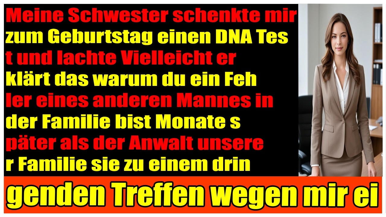 Meine Schwester nannte mich auf meinem Geburtstag den Fehler eines anderen dann