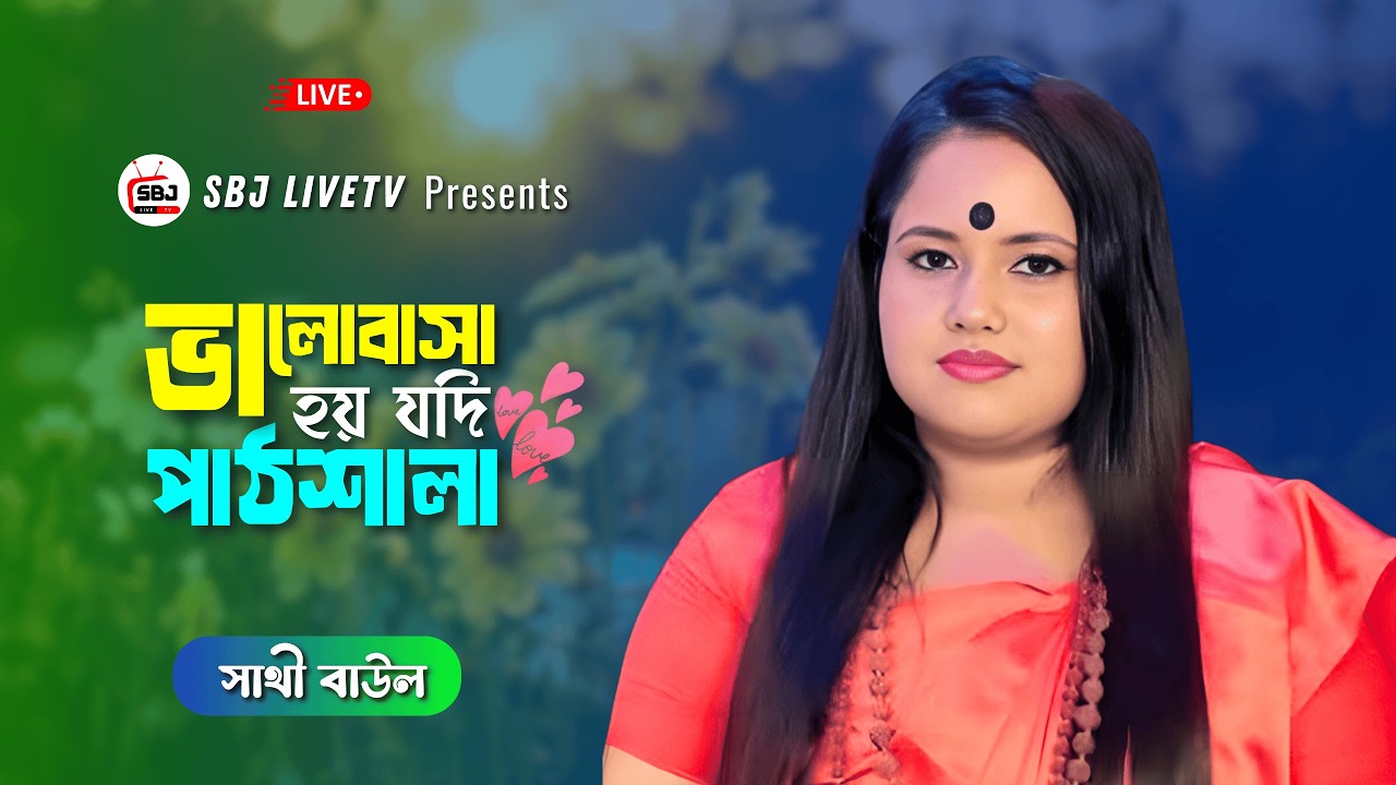 লাইভ বাংলা গান | ভালোবাসা হয় যদি পাঠশালা- সাথী বাউল | SBJ LiveTV Bangla | Studio Live Music Show