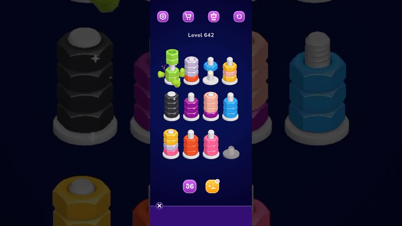 Nut Sort Level 642 Walkthrough | Nuts &mdash; Color Sort 642 solution