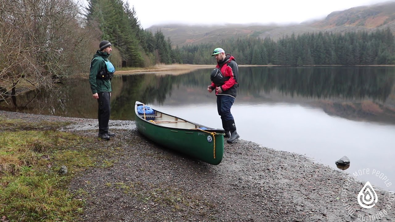 Lifting and moving an open canoe