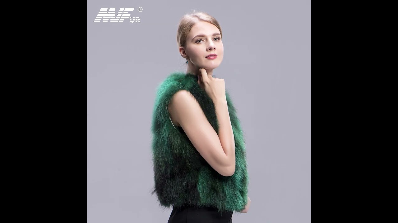 MWFur Fashion Real Raccoon Fur Women Sleevess Vest Factory Outlet Wholesale Multi Custom Big Size Ge