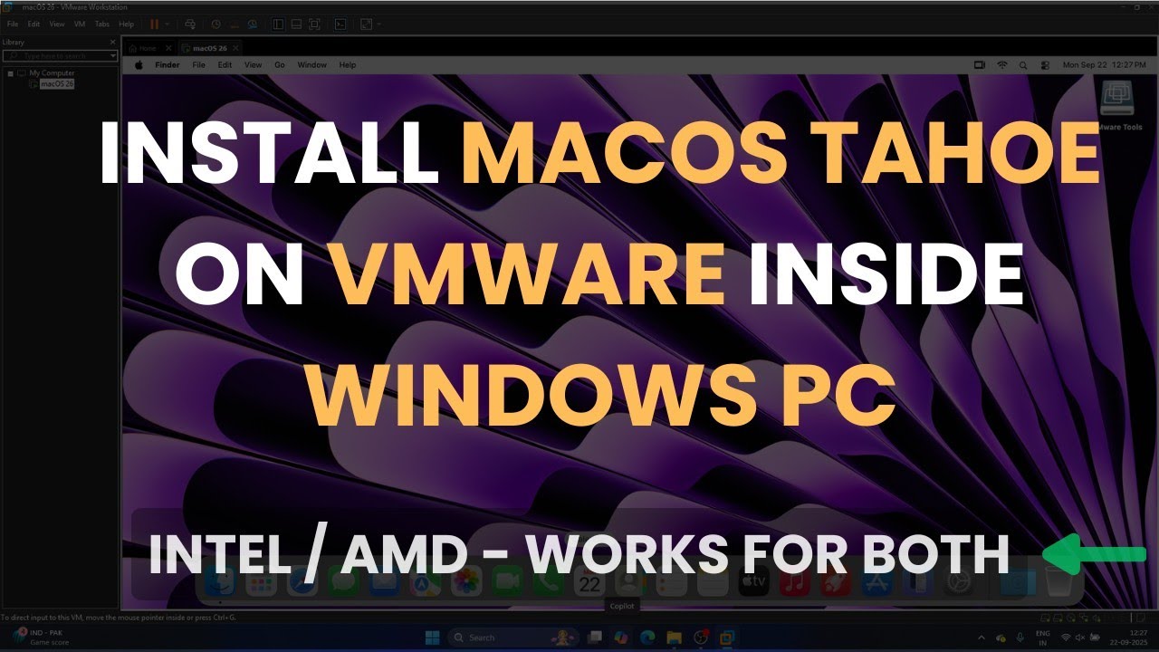 Install macOS Tahoe on VMware | Windows PC | AMD/INTEL