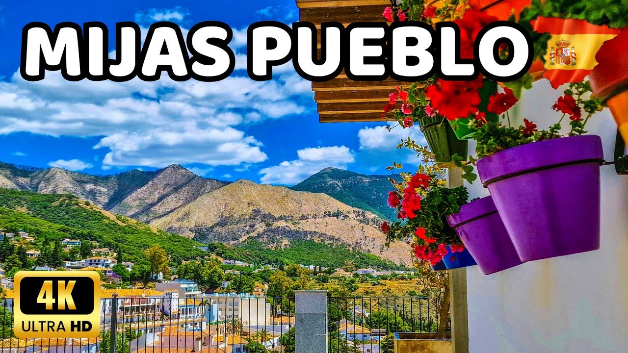 🇪🇦[4K] MIJAS PUEBLO Spain Beautiful White Village on a Hillside | Summer 2023 Costa del Sol