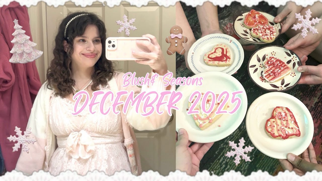 December Vlog ‧₊˚🎄✩ ˚🦌⊹♡ Blush & Seasons ⊹ ࣪ ˖𓃴₊˚ ❆ Christmas, baking, snow days, New Year’s Eve ⋆˙⟡