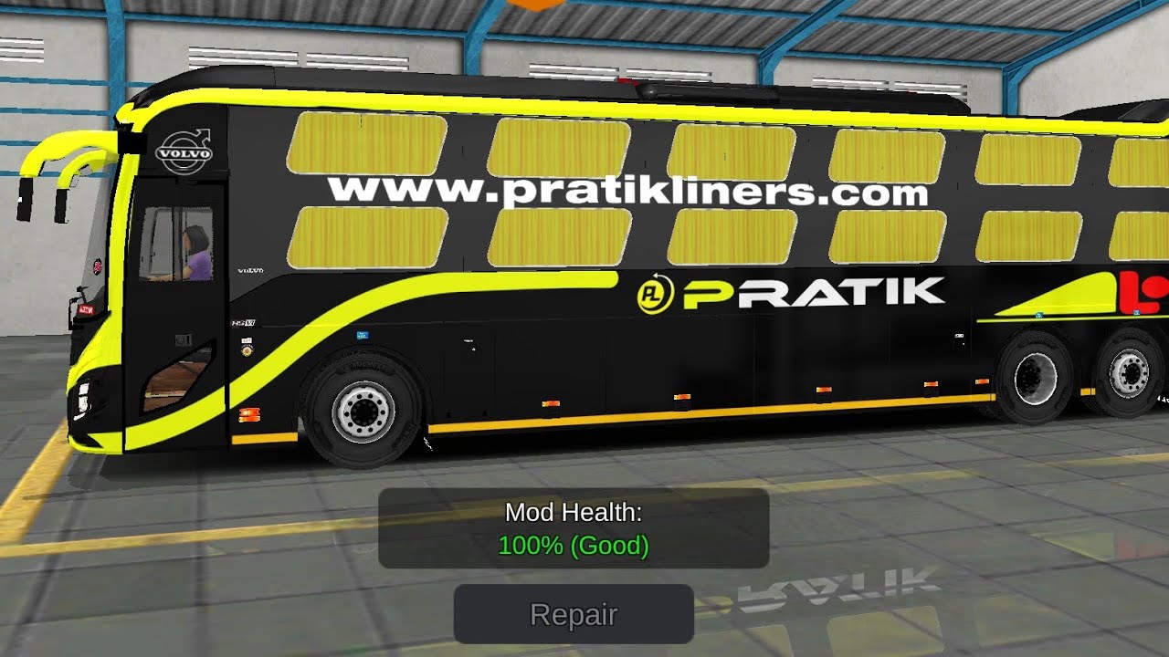 VOLVO BUS MOD FOR BUS SIMULATOR INDONESIA #bussidindonesia #bussid #viralvideo #volvobus #gaming 