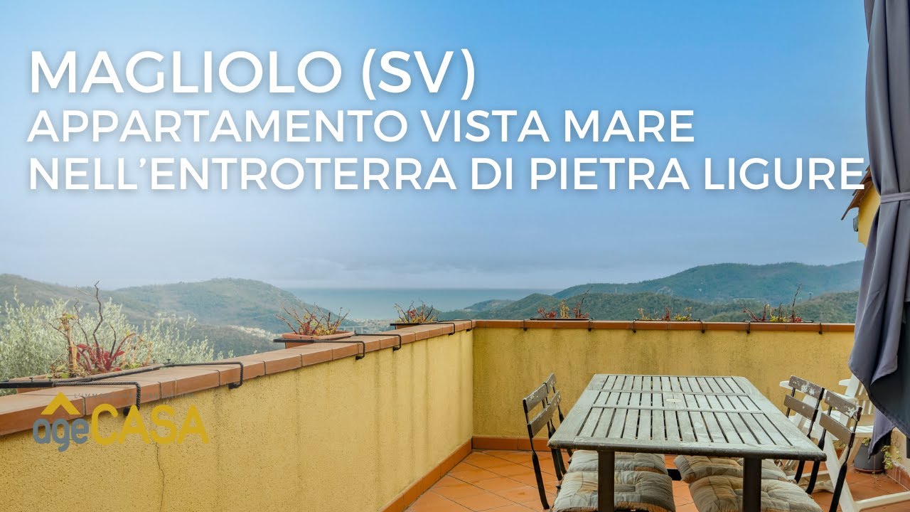 Casa in vendita a Magliolo: trilocale in villa vista mare | Terrazza, giardino e box auto doppio