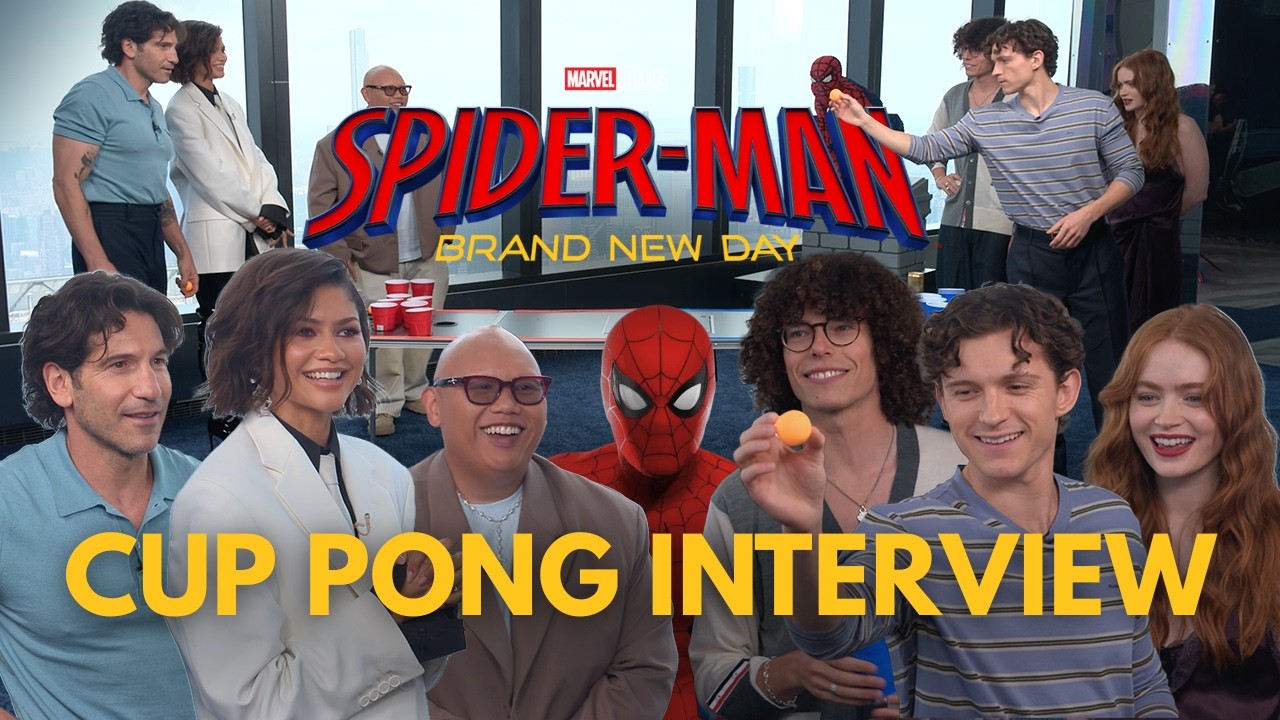 Playing Cup Pong With the Cast of Spider-Man