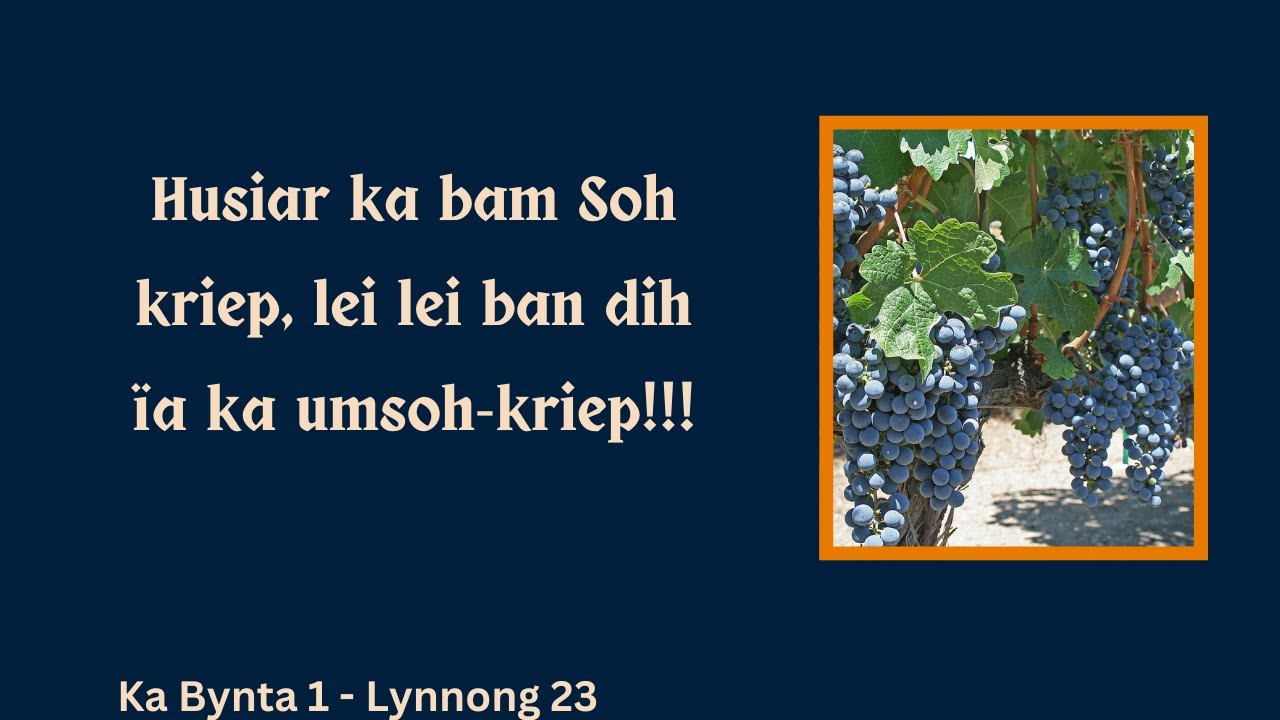 Husiar ka Bam Soh-kriep, lei lei ka dih umsoh-kriep!!!
