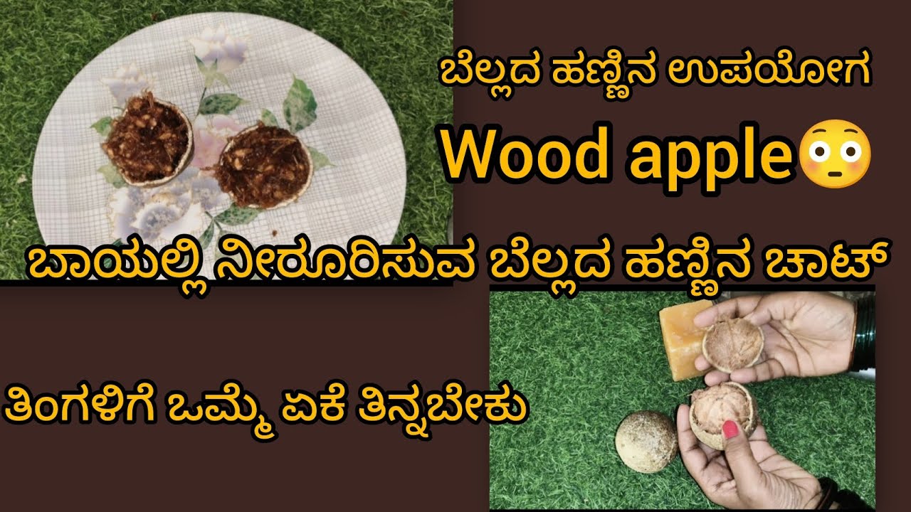 ಬೆಲ್ಲದ ಹಣ್ಣಿನ ಚಾಟ್/belle hannu/wood apple receipe/beal fruit 😍 