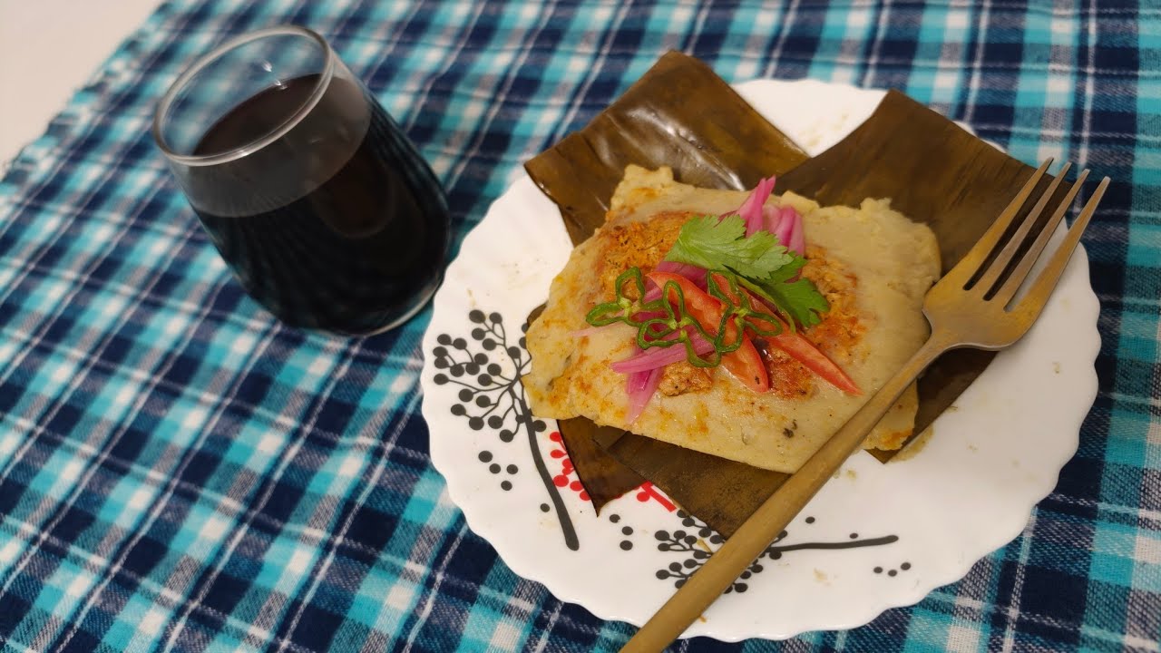 Tamales yucatecos (tamales colados de cochinita pibil)