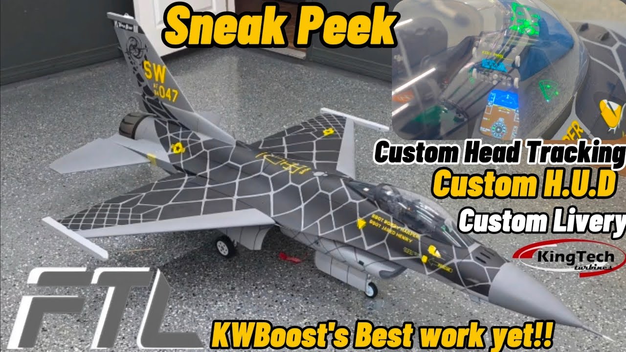 KWBoost FTL F-16 Sneak Peek | INSANE FPV Jet Setup w/ Custom Cockpit, HUD, Head Tracking & More!