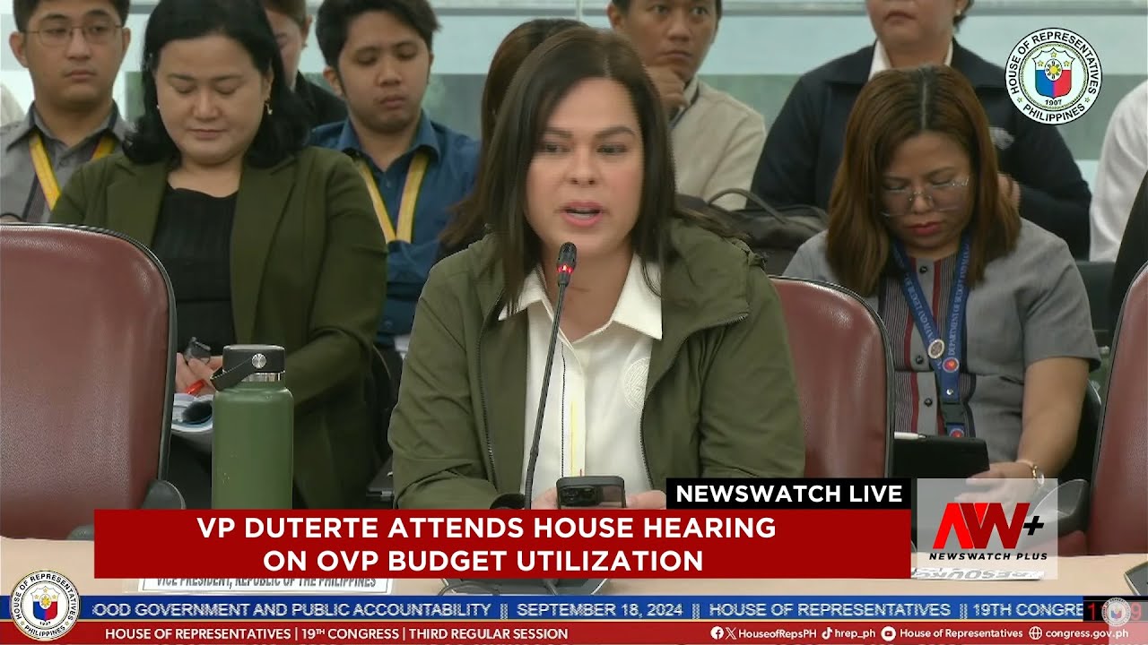VP Duterte attends House hearing on OVP budget utilization