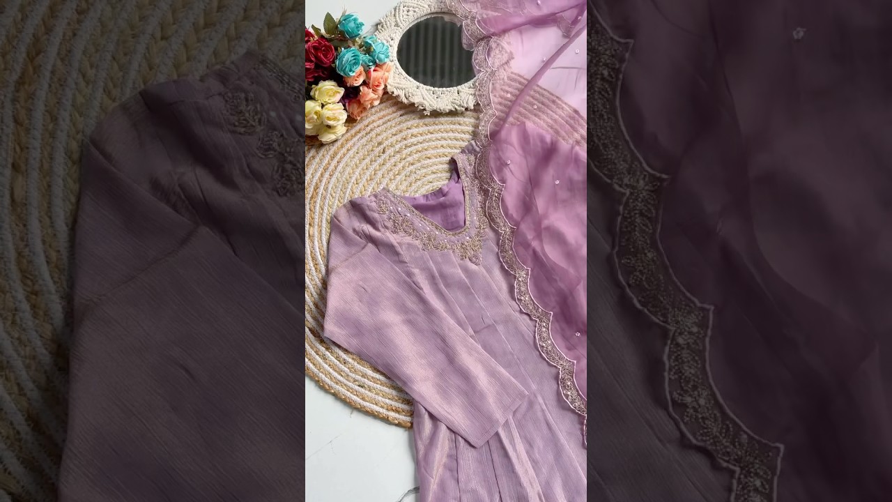 Pure crushed tissue silk anarkali🌸 | Size S to 3XL | Order:+919207118584 