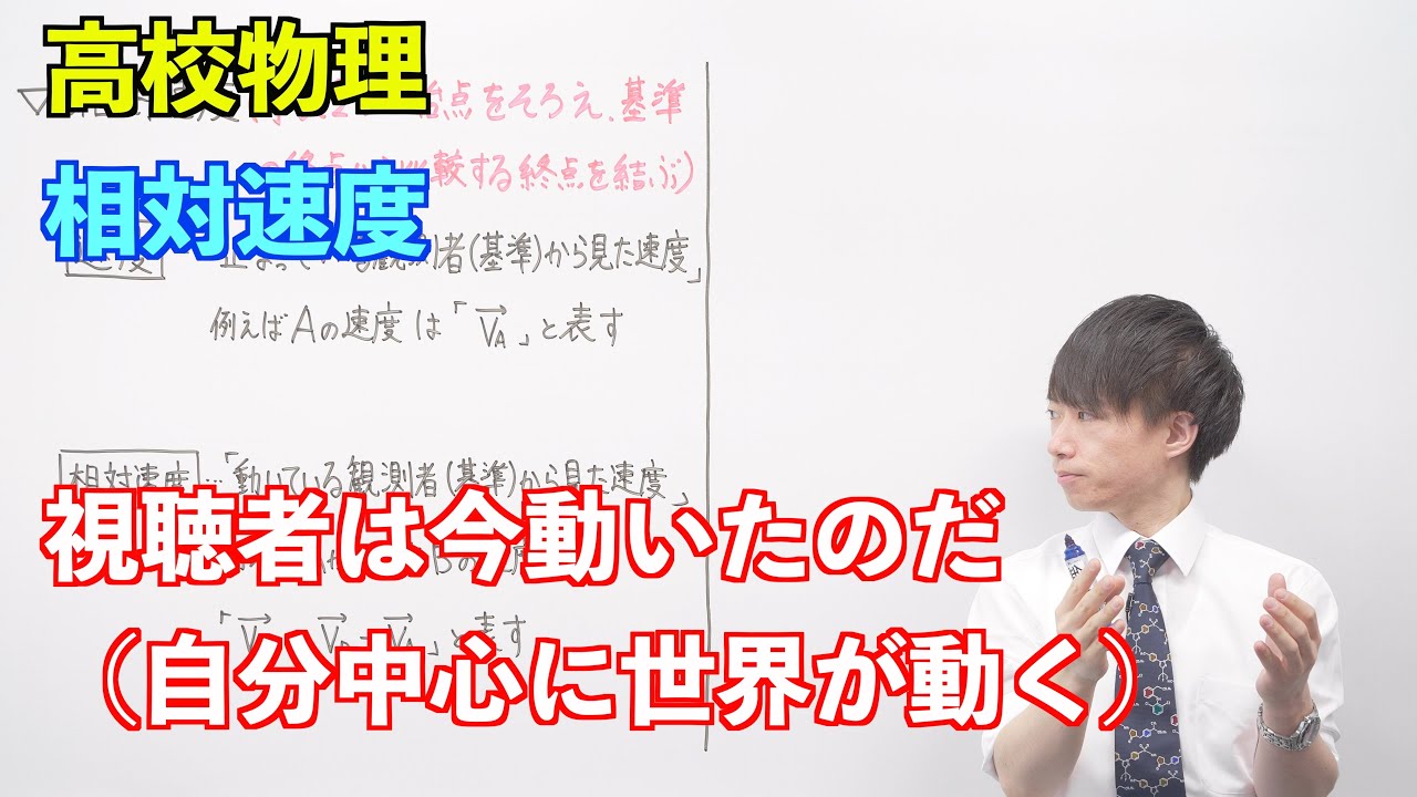 【高校物理】平面内の運動① 〜相対速度〜