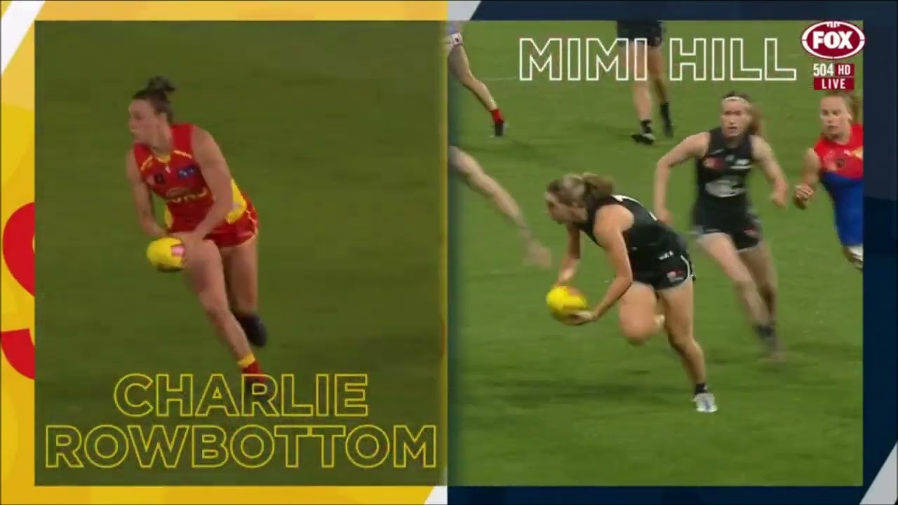 Mimi Hill & Charlie Rowbottom Pre game - AFLW Season 7 - Round 9 - Carlton Blues @ Gold Coast Suns