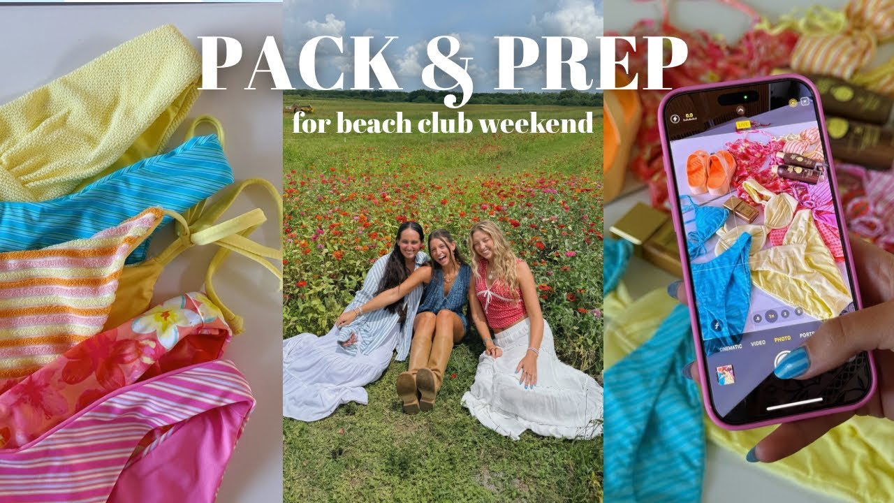 VLOG: prepare for beach weekend, flower field, new bikinis, + more!!