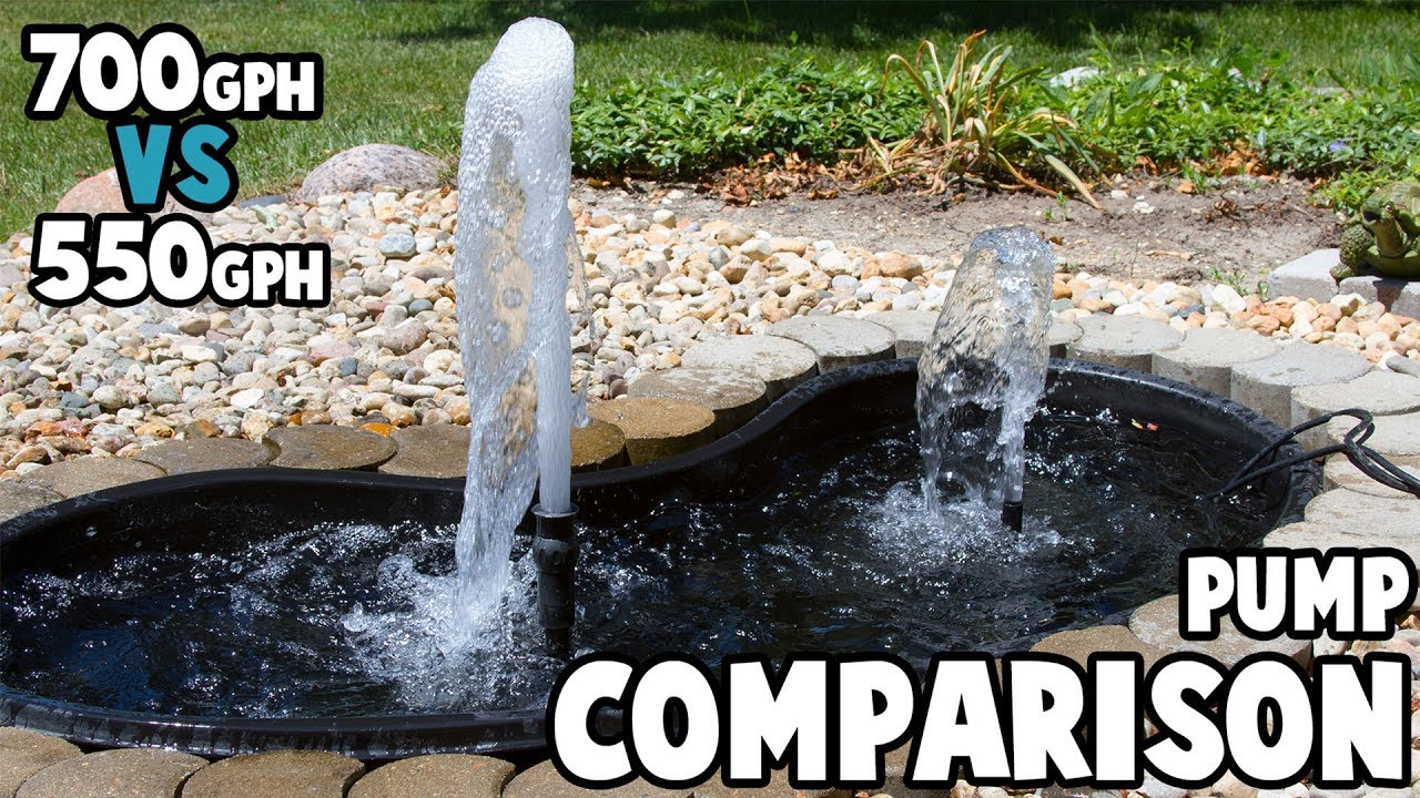 Fountain Pump Comparison (700gph Vs 550gph)