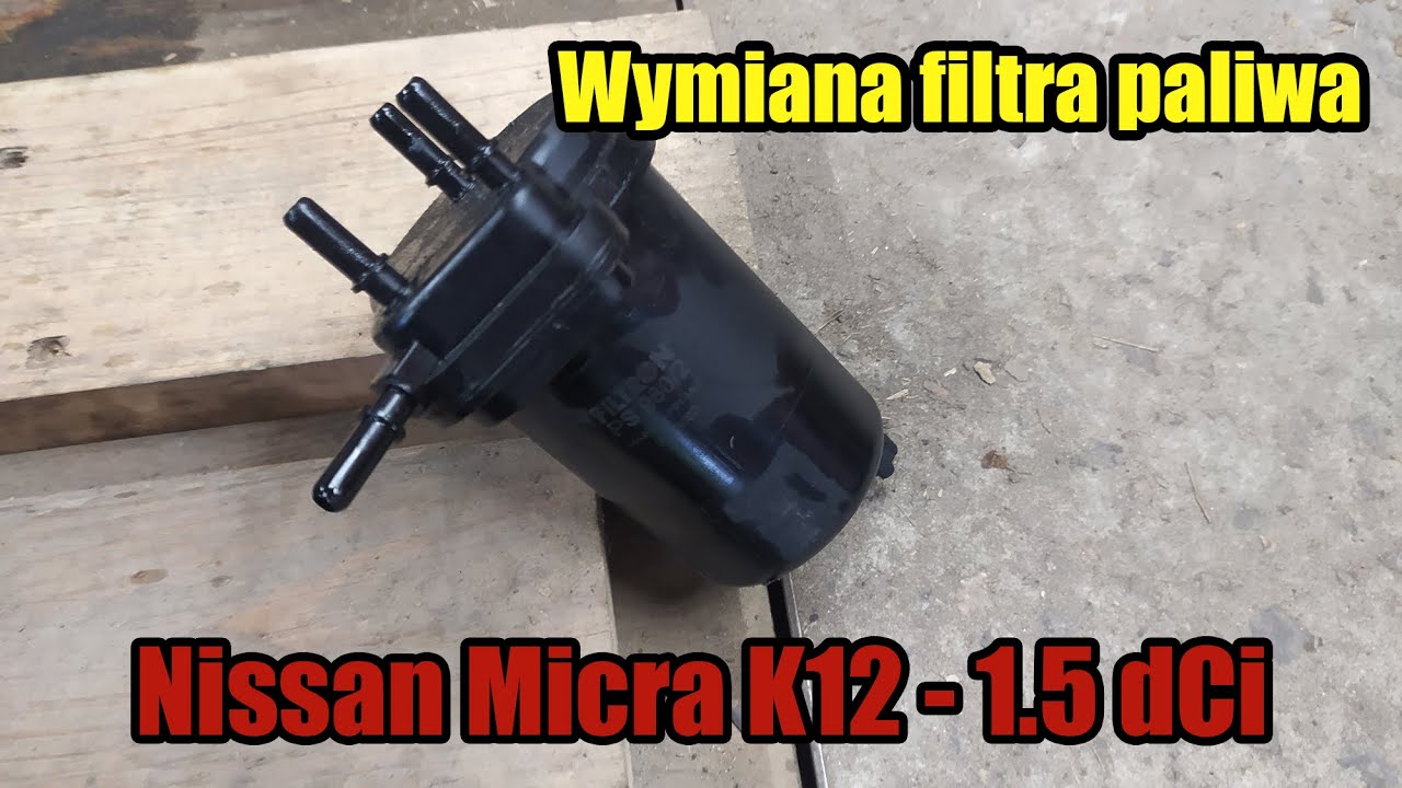 Wymiana filtra paliwa Nissan Micra K12 - 1.5 dCi
