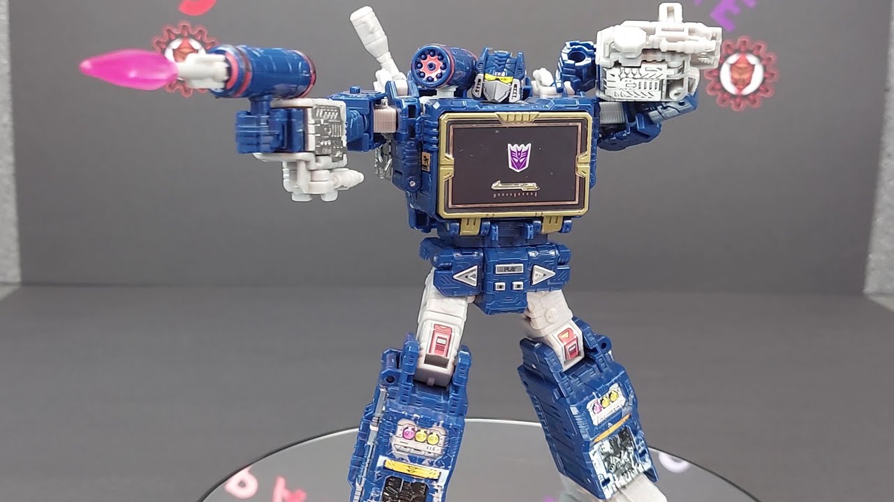 Transformers Siege Voyager Soundwave figura + matrica szett + Shockwave Lab Upgrade Kit bemutató