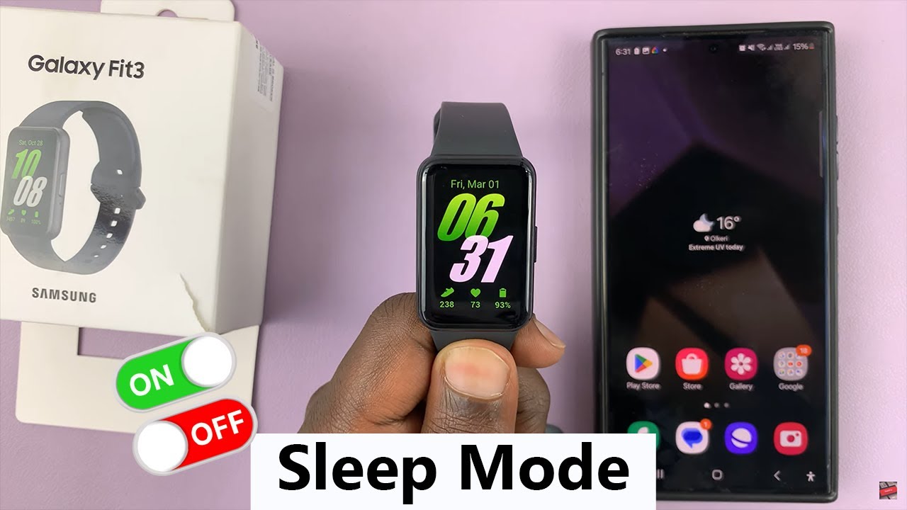 How To Turn Sleep Mode On & Off On Samsung Galaxy Fit 3