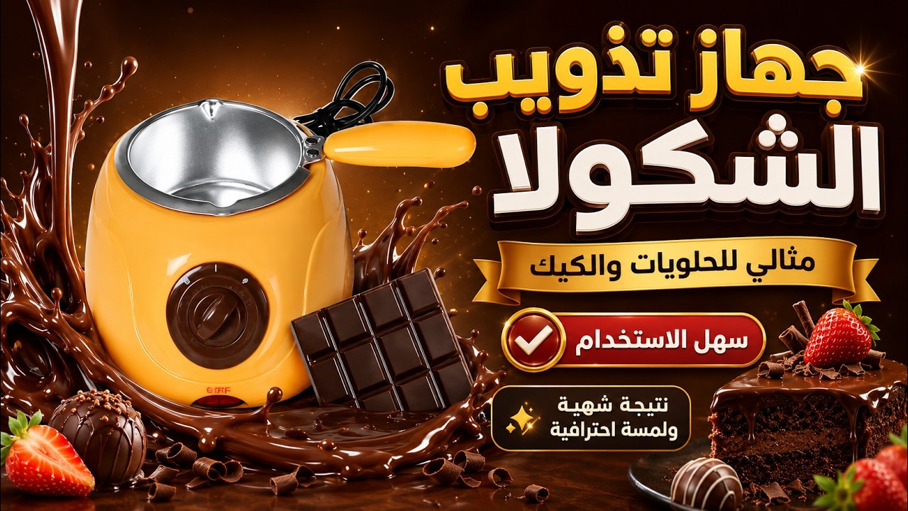جهاز تذويب الشوكولاتة… لمسة احترافية لحلوياتكِ المنزلية! CHOCOLATIERE 🍬🏠