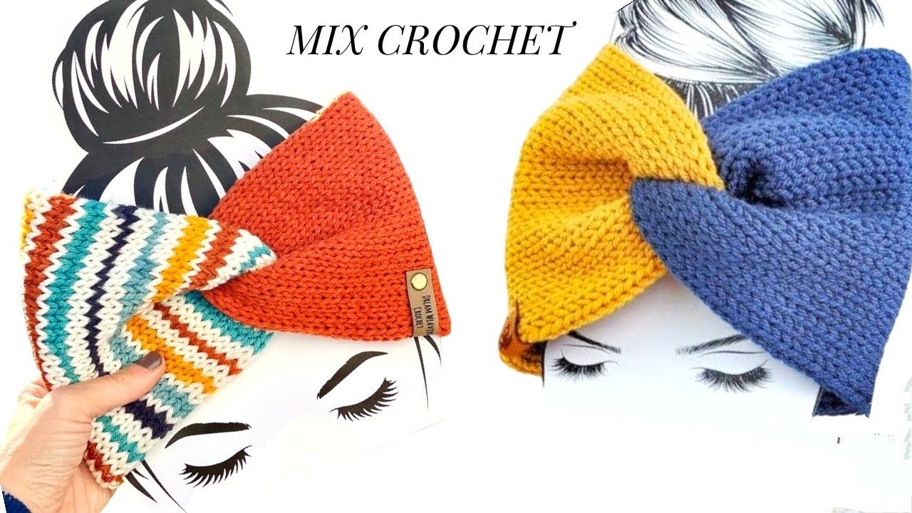 اسرع واجمل بندانه كروشيه ممكن تعمليها/سهله للمبتدئين/ crochet headband step by step