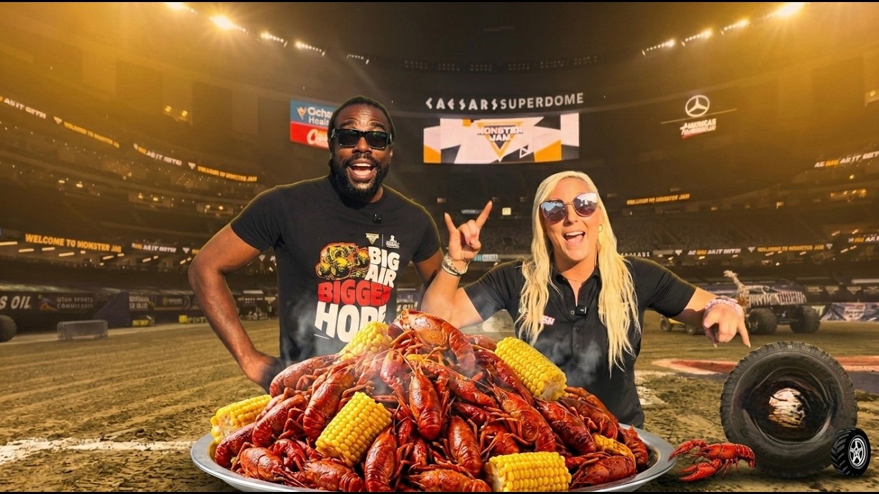 How Monster Jam Stars Eat Cajun Seafood | Trackside Crawfish Boil! (2026)