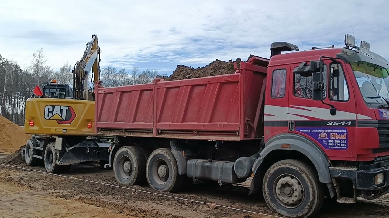 CAT M314 - korytowanie i załadunek urobku