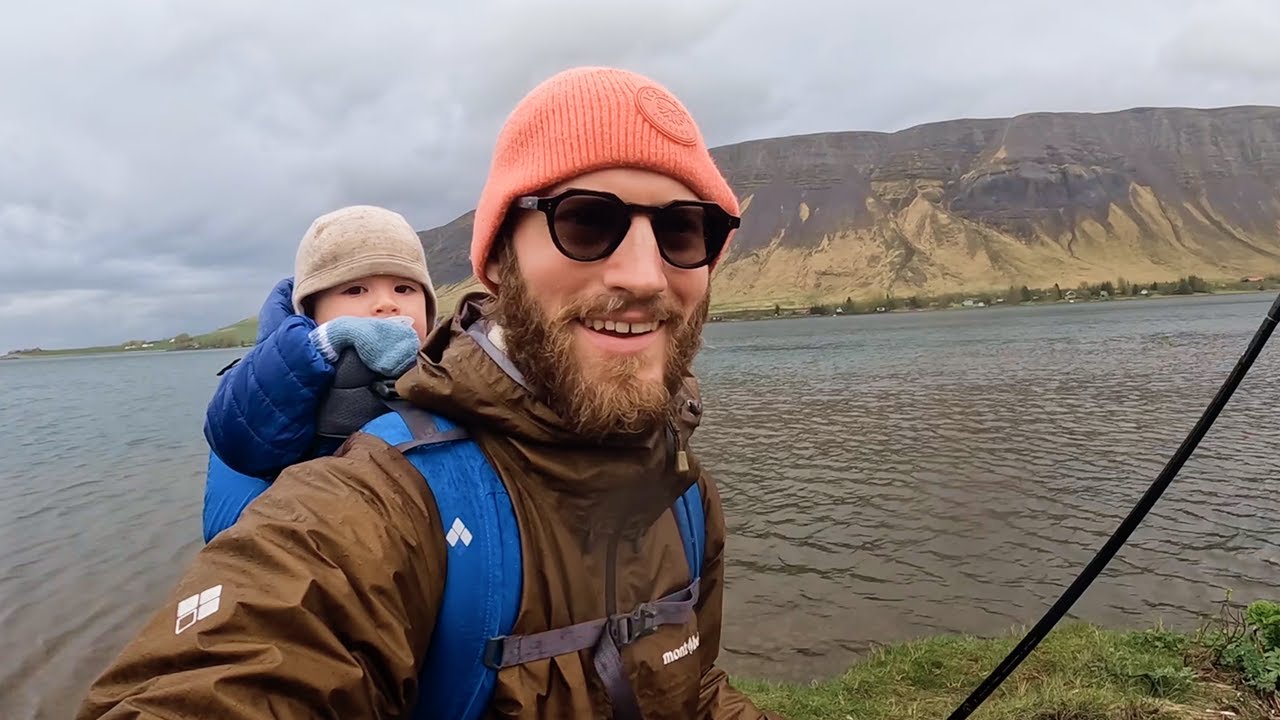 Camping and fishing with my 1 year old son in Iceland