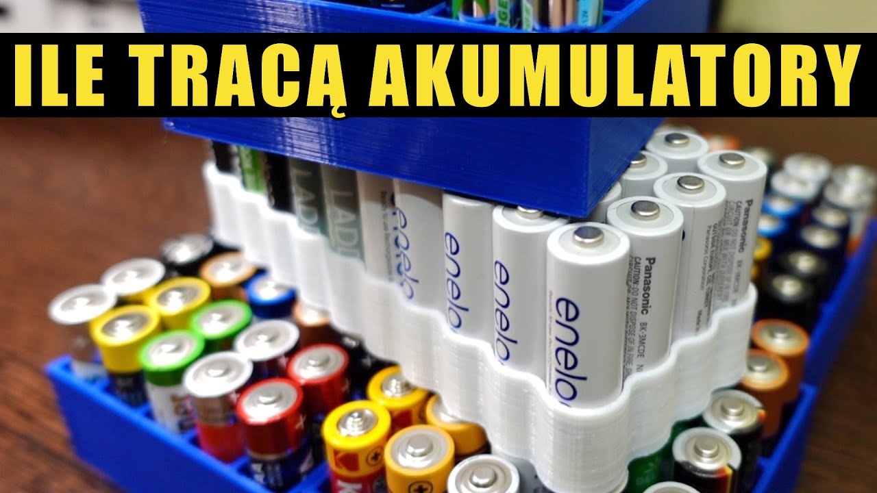 Utrata energii w akumulatorach Ni-Mh AA magazynowanych przez rok