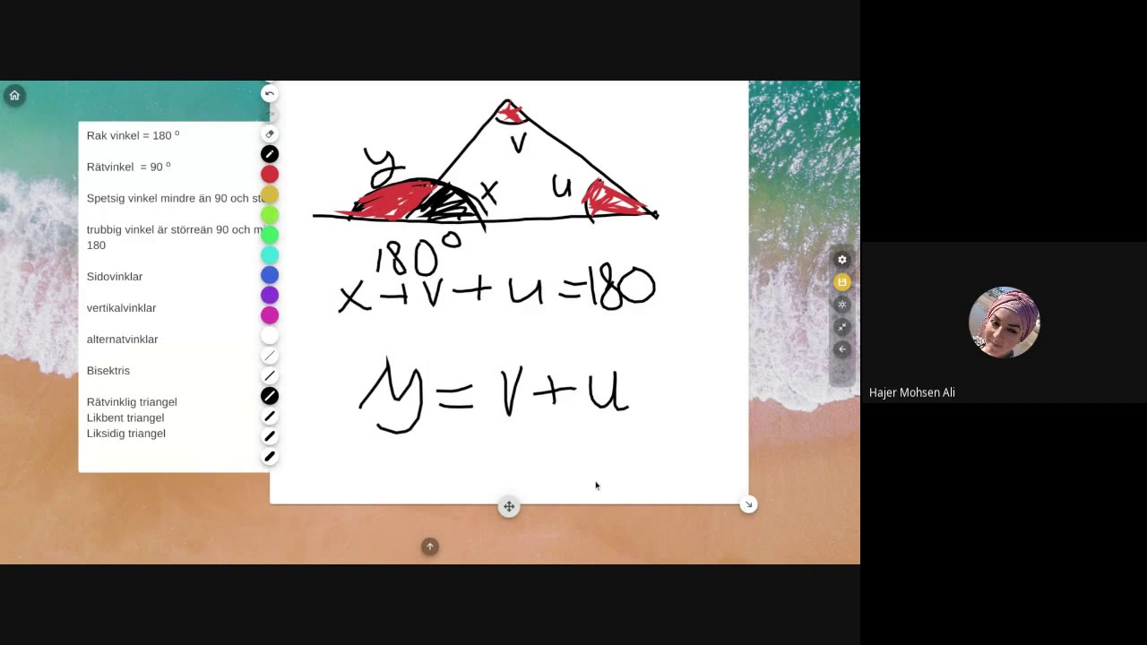 Geometri vinklar och trianglar matematik yttervinkelsatsen 2b