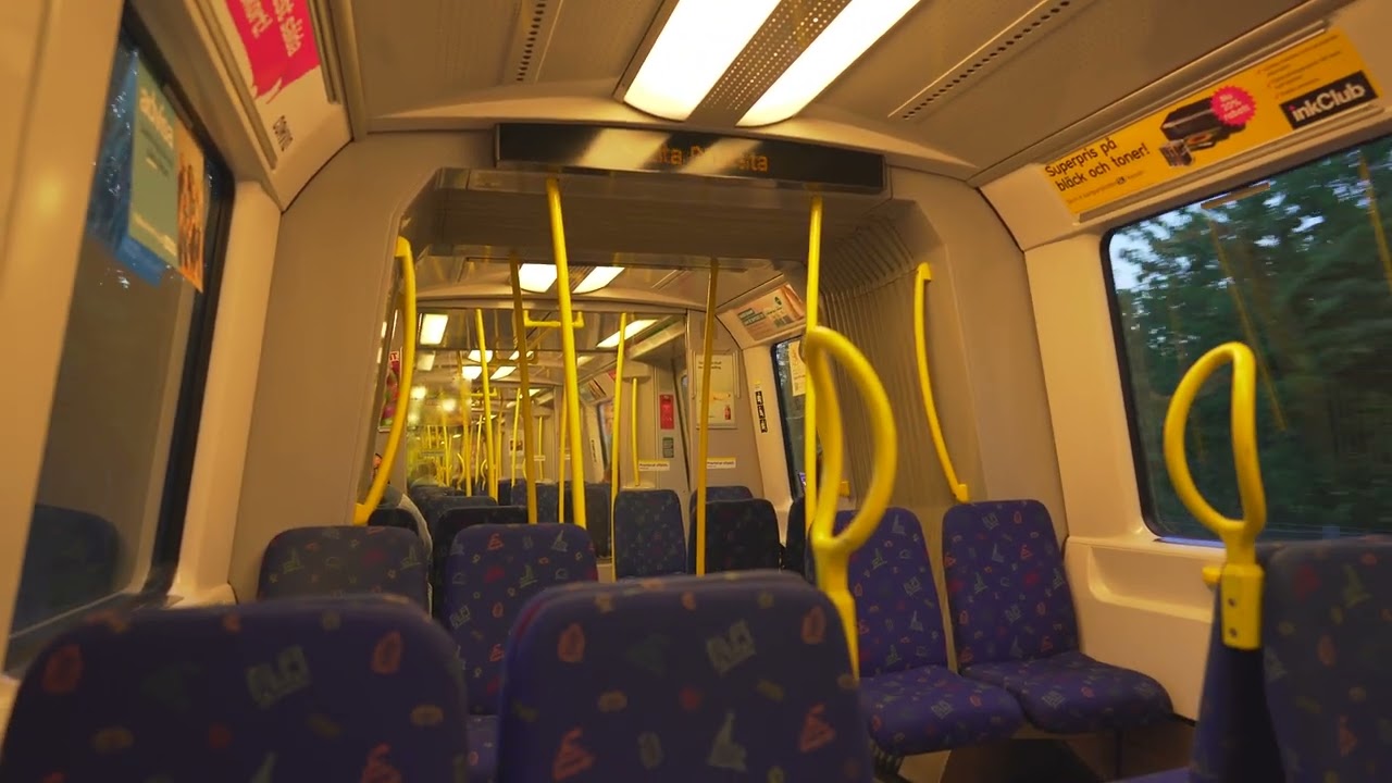 Sweden, Stockholm, subway ride from Blackeberg to Johannelund