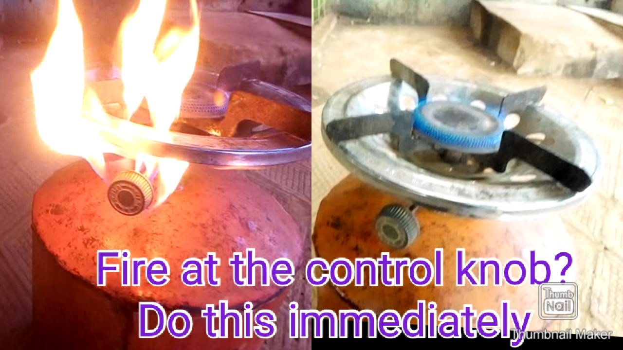 Do this immediately! Fire burning on the Control knob?