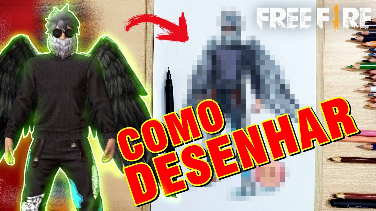 COMO DESENHAR MELHORES COMBINAÇÕES DE SKINS FREE FIRE (Anjo caído) PARTE #1 - Gilmar Marcel