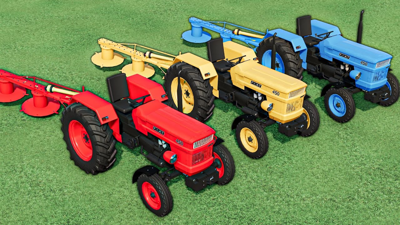 Work with Colors - GRASS JOB with Mini FIAT Tractor | Farming Simulator 22