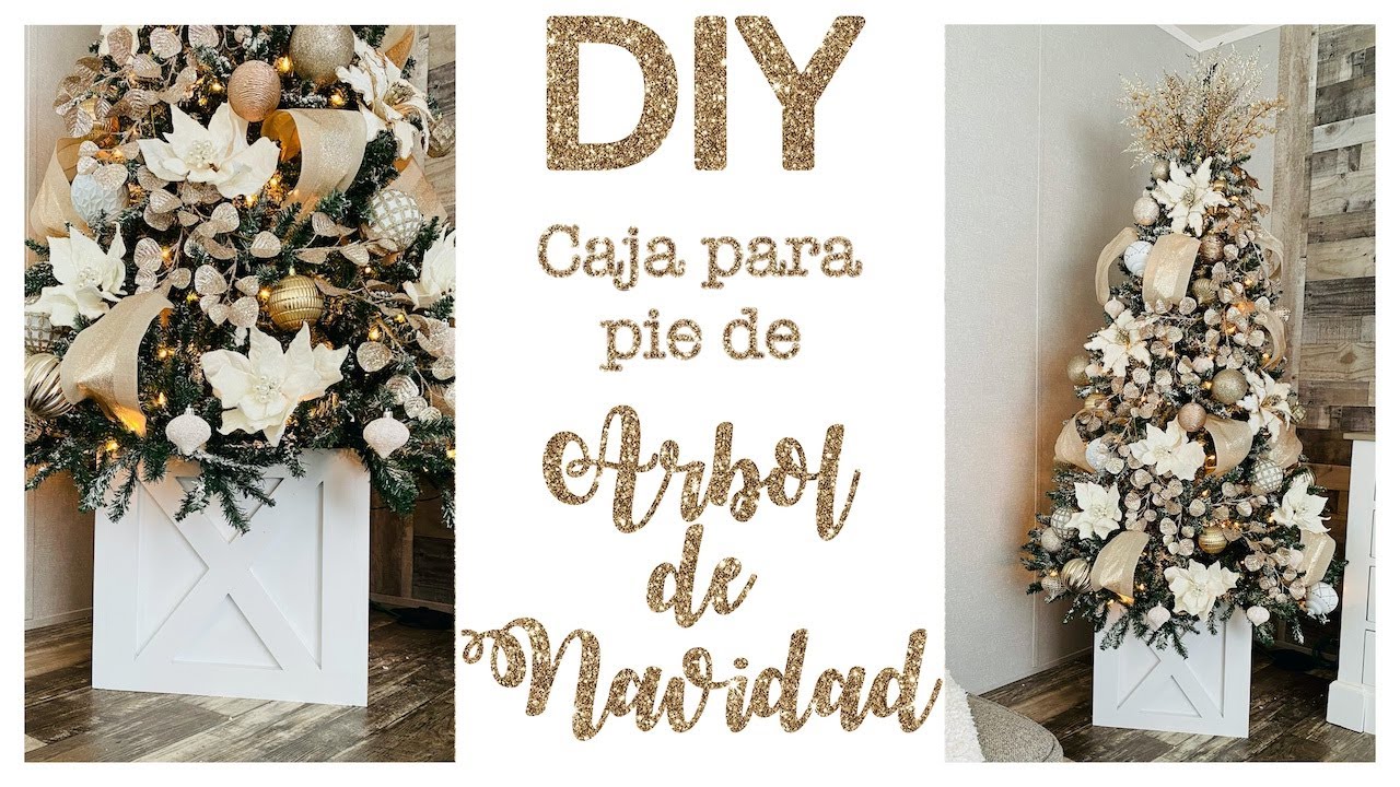 DIY CAJA PARA PIE DE ARBOL DE NAVIDAD/ DIY CHRISTMAS TREE BOX STAND