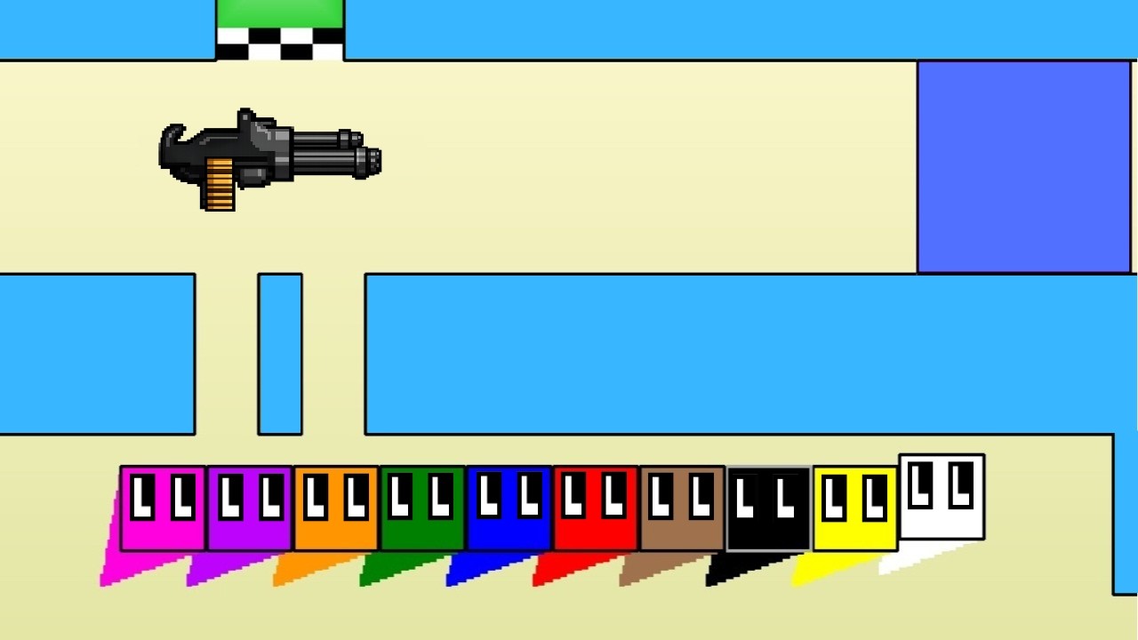 8 Squares vs a Minigun… Only One Survives!