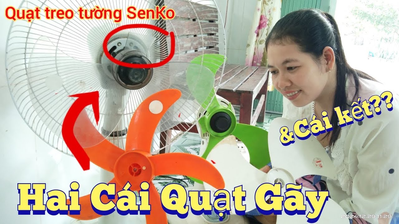 Fan| Hai cái quạt treo SenKo gãy cánh run rẩy & Cái kết?? | sửa quạt điện tại nhà