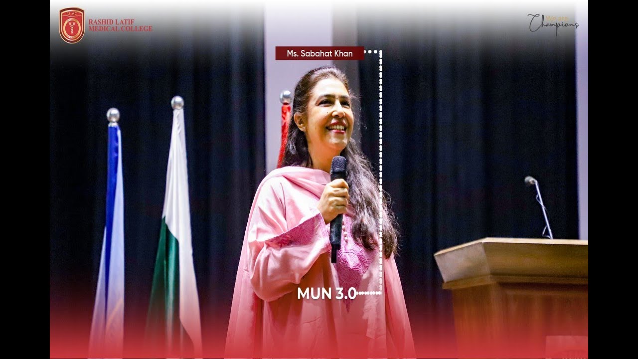 Ms. Sabahat Khan, delivered a truly impactful address at the Opening Ceremony of RLMC MUN 3.0.