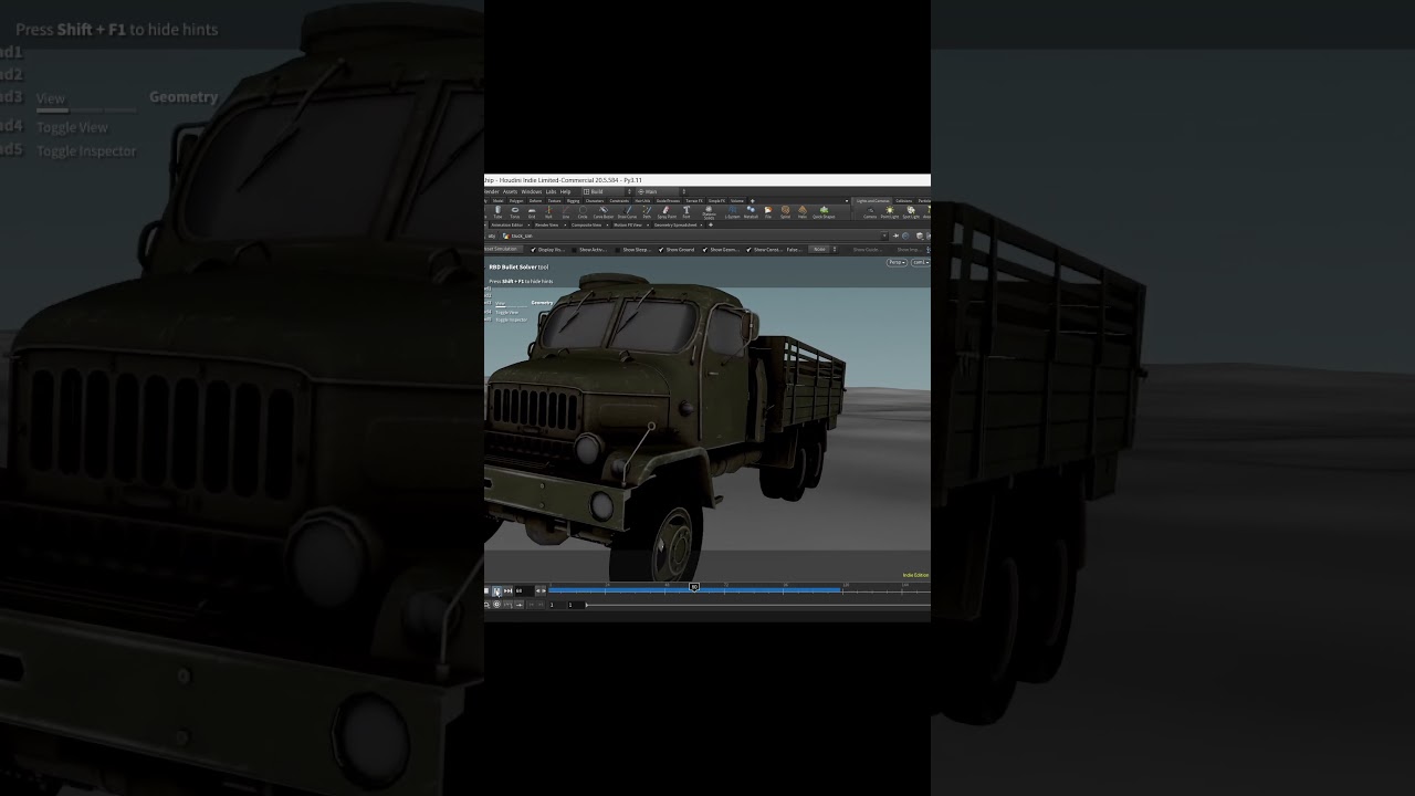 Rigging a truck with dynamic suspension in Houdini #houdinitutorial #rigidbodydynamics