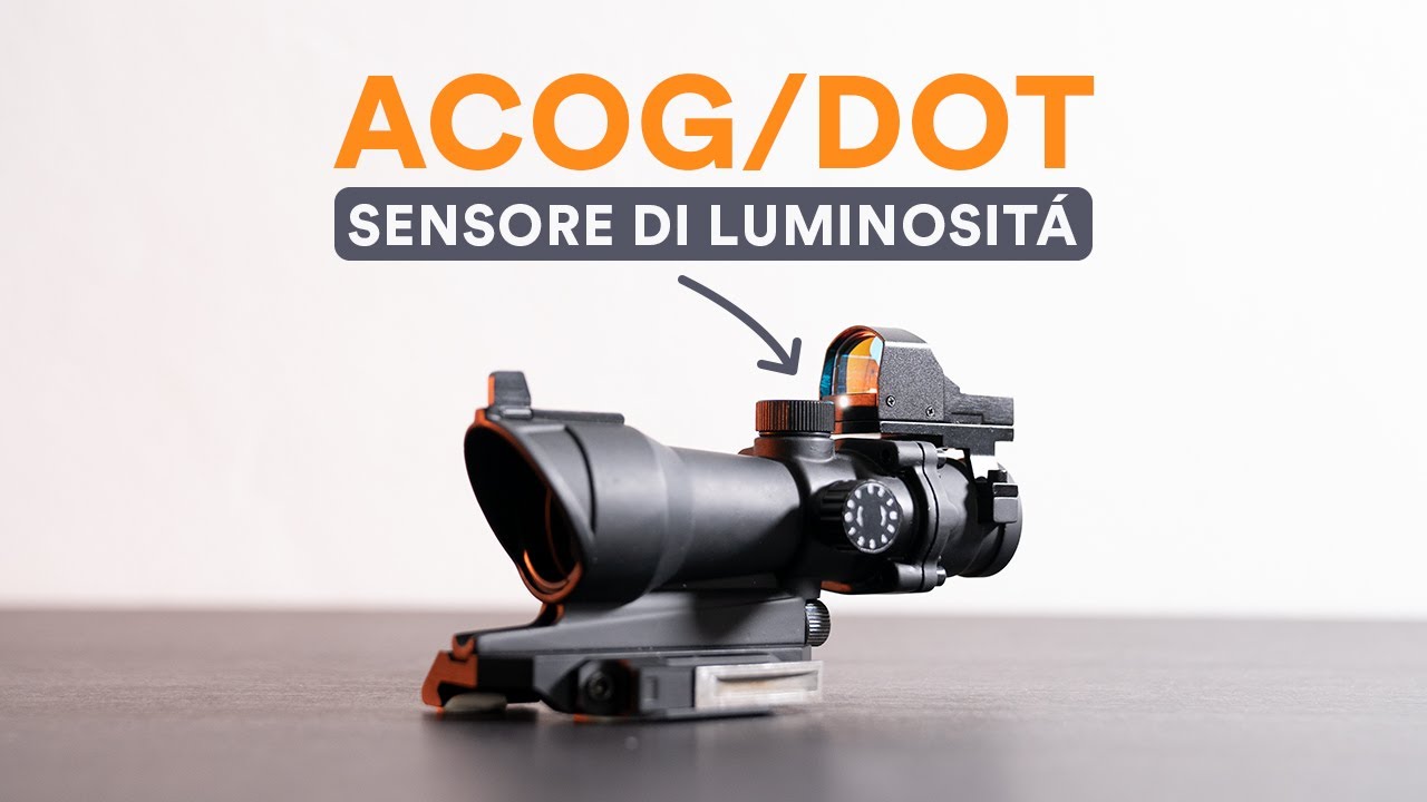 ACOG 4x + Mini RED DOT • Con SENSORE di Luminosità