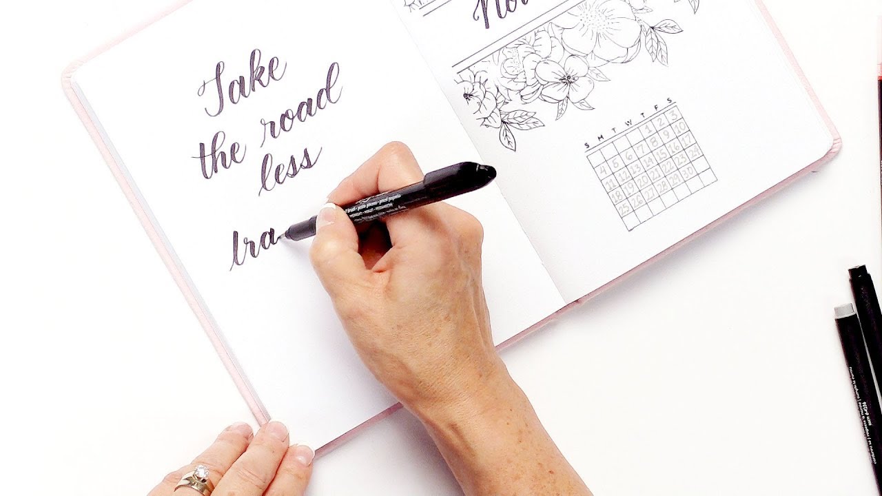 Brush Lettering in a Bullet Journals and Planners | Kelly Creates | Lesson 5