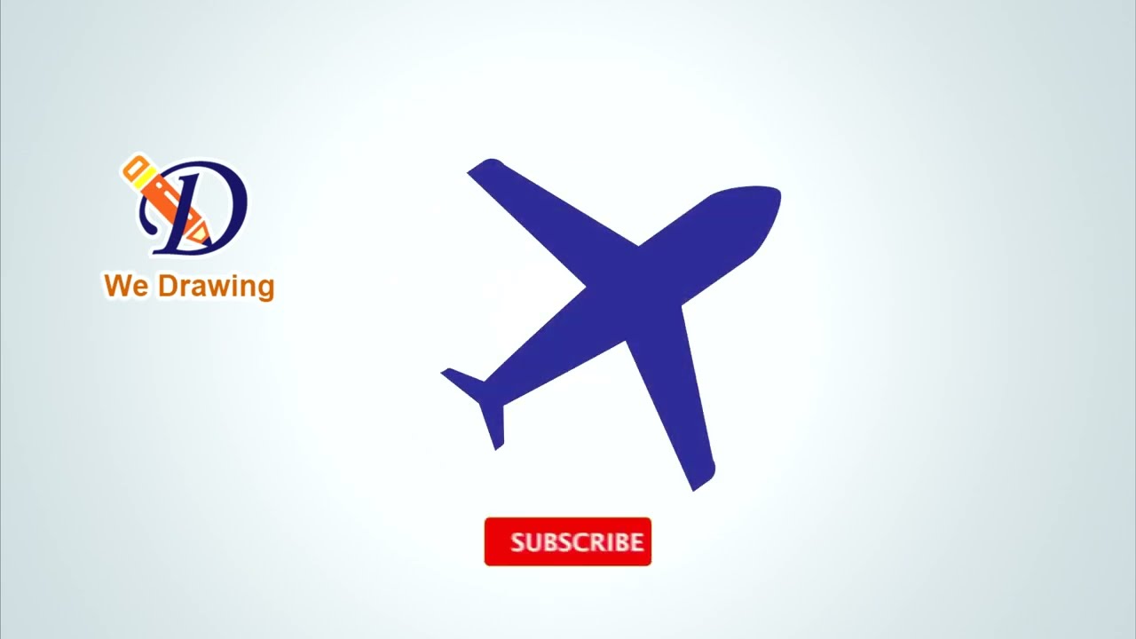 Easy drawing - Let's drawing plane with very easy way step by step | We Drawing - We Drawing Channel