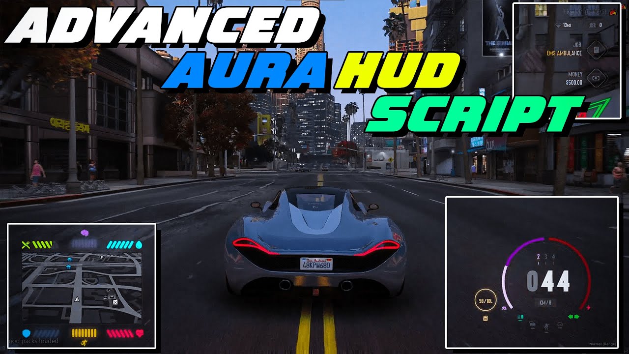 Free Advanced Aura Hud Script | Eye Store | QBCore/ESX | FiveM Tutorial #183