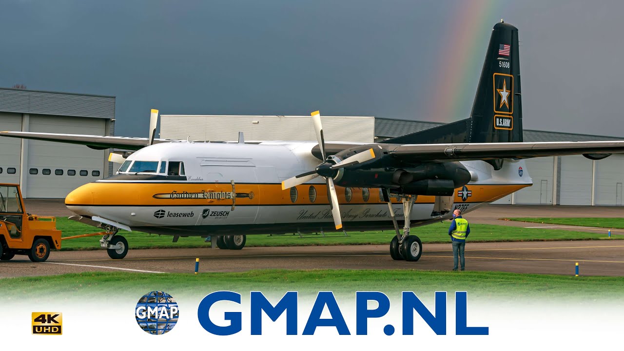 Golden Knights Fokker F-27 (C-31A) arrival in the Netherlands [ 4K ]